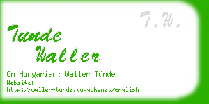 tunde waller business card